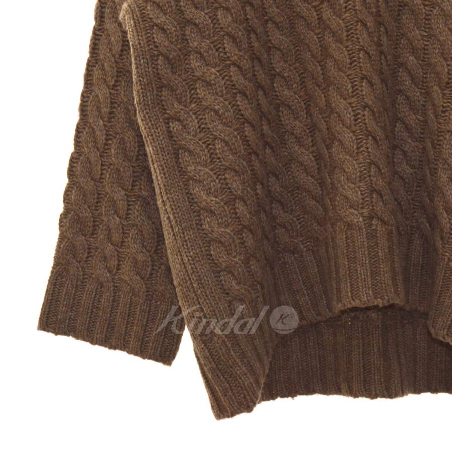outersunset OUTERSUNSET cable knit po Vネック ケーブル ニット  