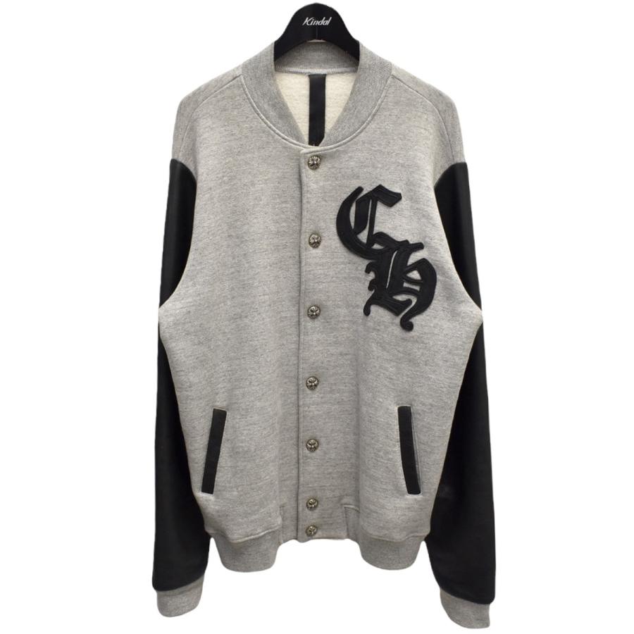 Chrome Hearts ジャケット Letterman Letterman スウェットスタジャン グレー ブラック 心斎橋アメリカ村店 メンズファッション