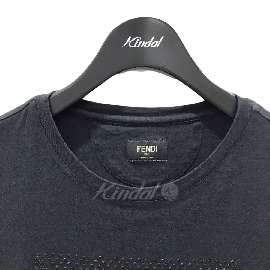 FENDI 18SS モンスターアイTシャツ FY0626 1Z2 ブラック サイズ：46 