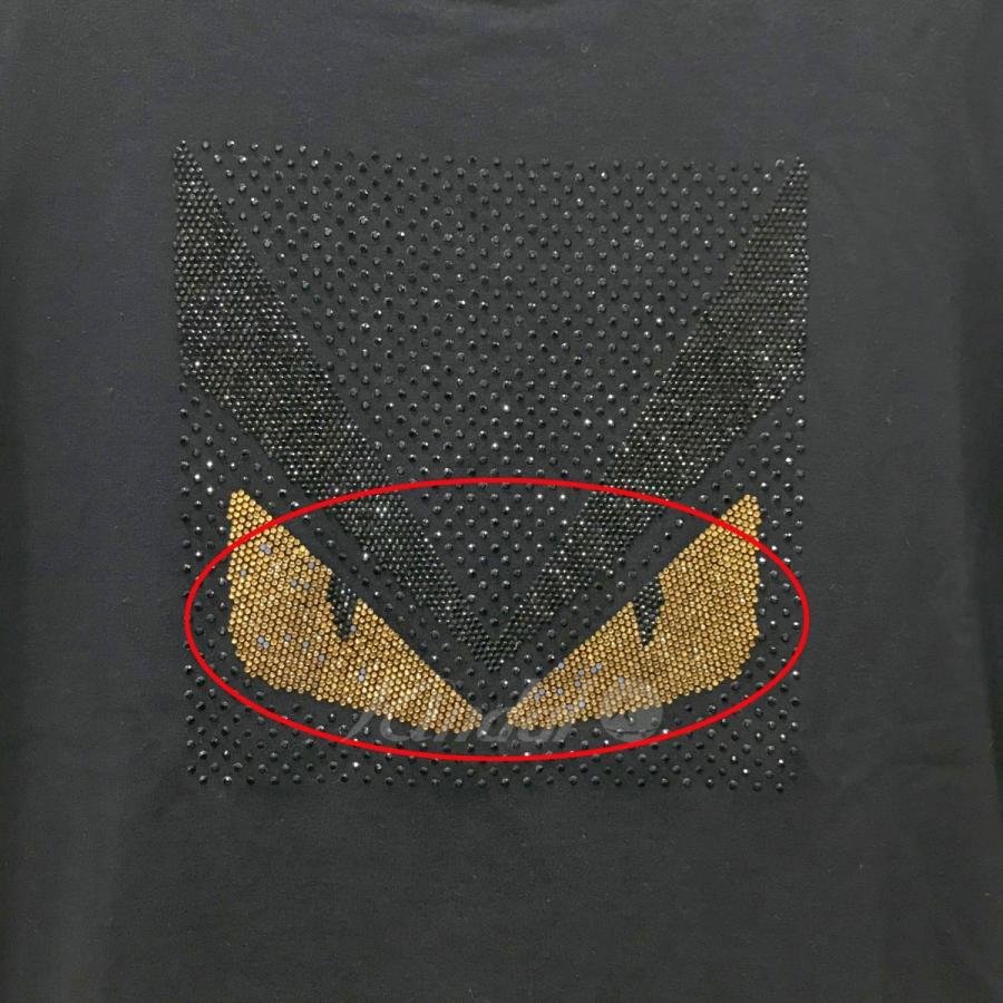 FENDI 18SS モンスターアイTシャツ FY0626 1Z2 ブラック サイズ：46 