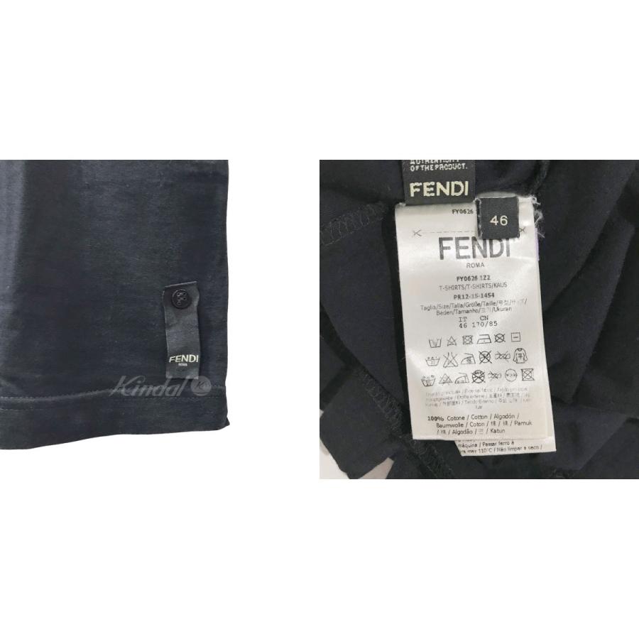 FENDI 18SS モンスターアイTシャツ FY0626 1Z2 ブラック サイズ：46 