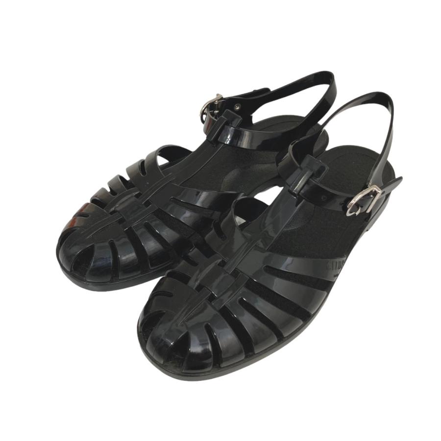 CELINE pvc ブラック グルガサンダル-