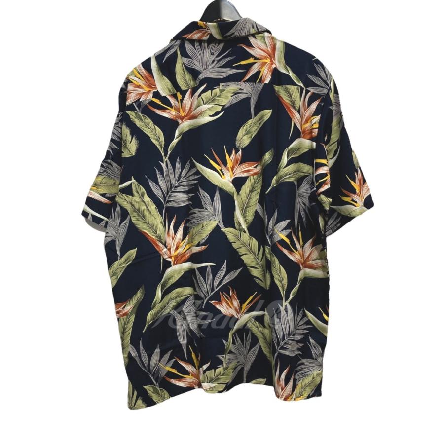 SOPHNET. SOPHNET． S ALOHA SHIRT アロハ シャツ ネイビー×グリーン 