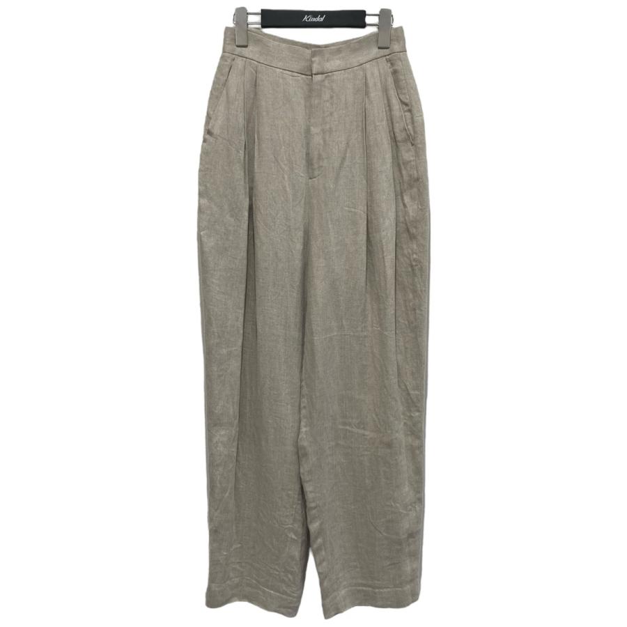 値下げ】Curensology 22SS リネンセンタープレスパンツ ベージュ  