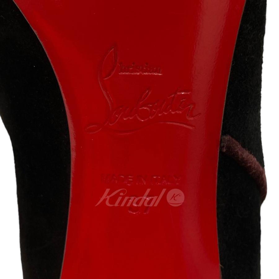 【値下げ】CHRISTIAN LOUBOUTIN VATICANE 85 VEAUVELOURS ロングブーツ ブラック サイズ：37 (堀江店)｜kindal｜08