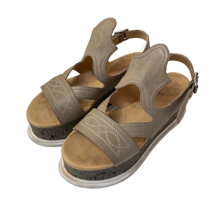 値下げ】MM6 MAISON MARGIELA プラットフォームレザーサンダル 