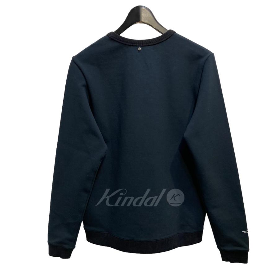 値下げ】OAMC Leather Logo Crewneck スウェット ネイビー サイズ：S 