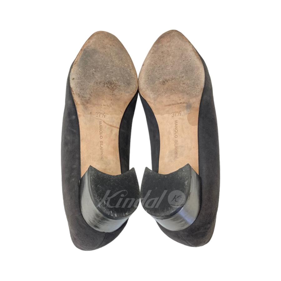 値下げ】MANOLO BLAHNIK リストニー スエードパンプス ダークグレー 