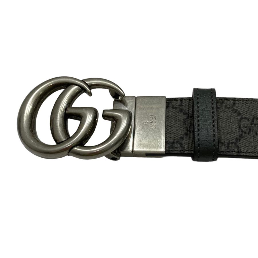 値下げ】GUCCI ダブルGリバーシブルベルト ダークグレー×ブラック 