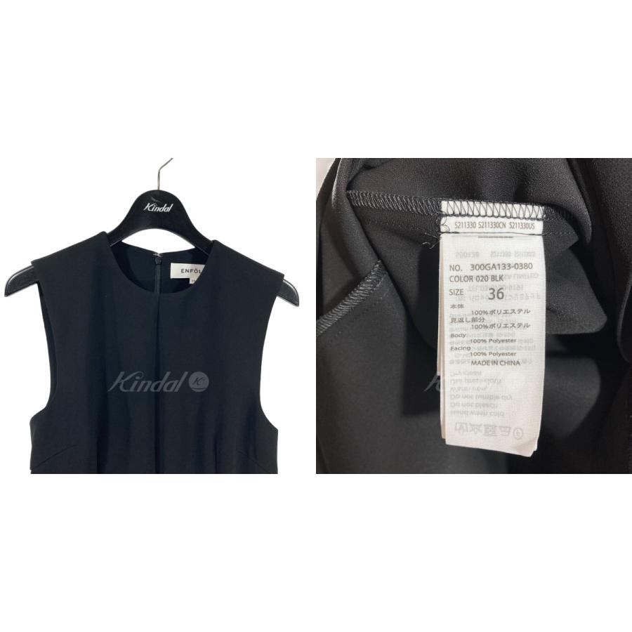 ENFOLD エンフォルド 23AW MINIMAL SLEEVELESS DRESS ノースリーブ 