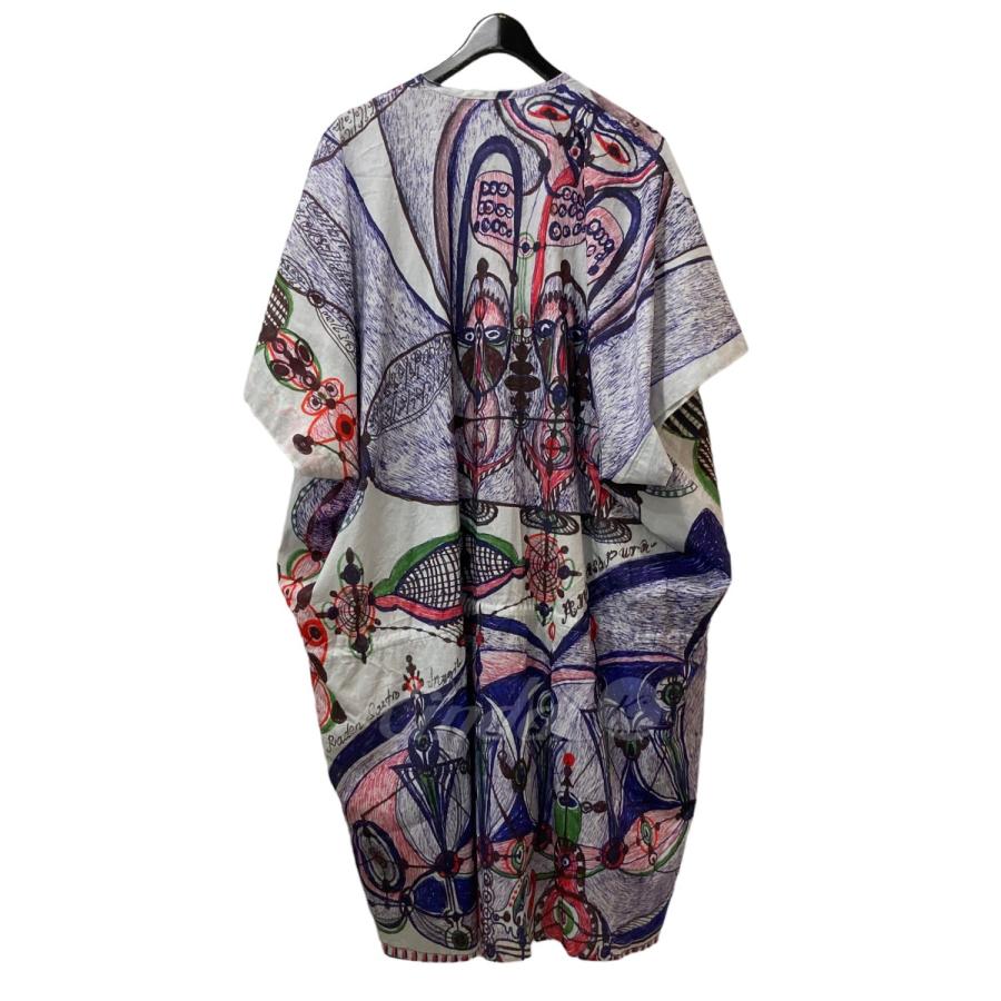 ルメール LEMAIRE abcstract-print cotton dress 総柄ワンピース ネイビー サイズ：OS｜kindal｜02