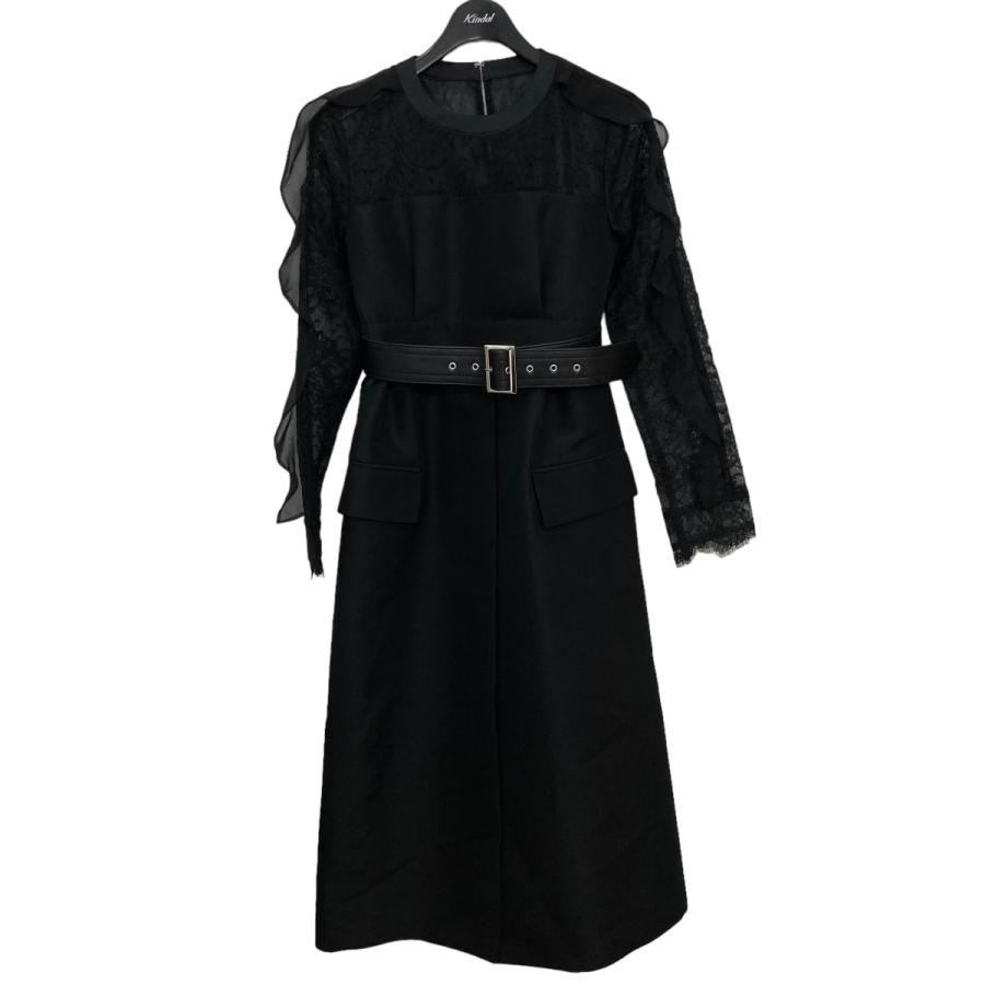 値下げ】sacai Lace×Silk ウールドレス 22-06311 ブラック サイズ：1 