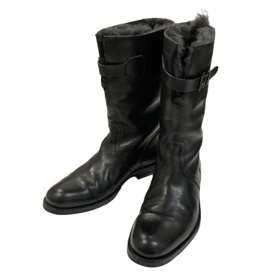 値下げ】GUCCI ムートン エンジニアブーツ ブラック サイズ：40 1／2 