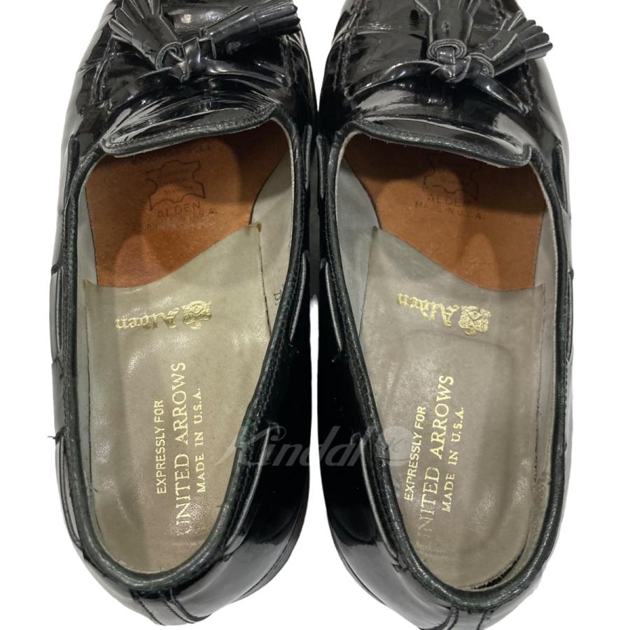 オールデン ALDEN 881 タッセルローファー パテント ブラック サイズ 