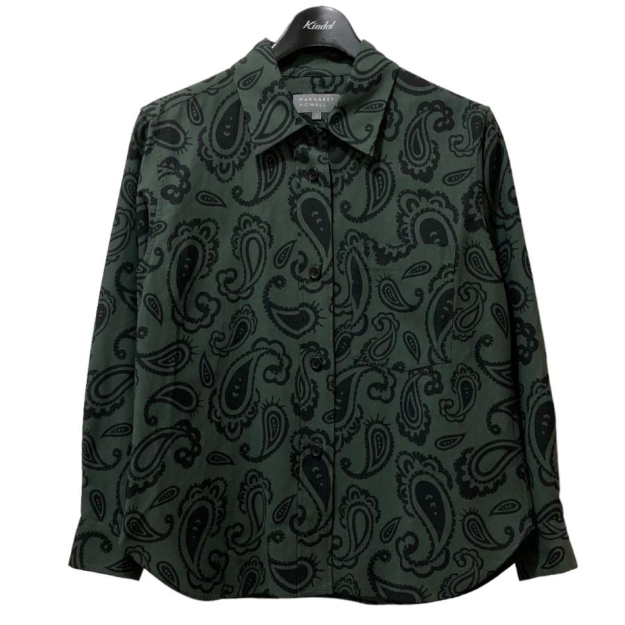 値下げ】MARGARET HOWELL PAISLEY COTTON SILK SHIRT ペイズリー総柄  