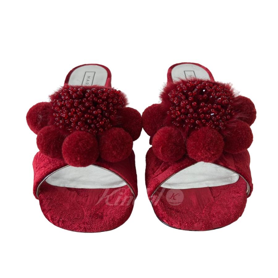 マークジェイコブス MARC JACOBS M9002022 Aurora Pompom Mule レッド サイズ：37｜kindal｜03