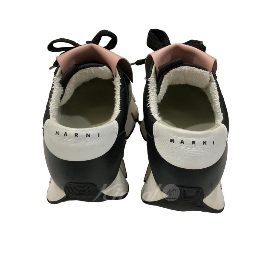 MARNI マルニ フリンジ厚底スニーカー SNZW005504 ブラック×ピンク 
