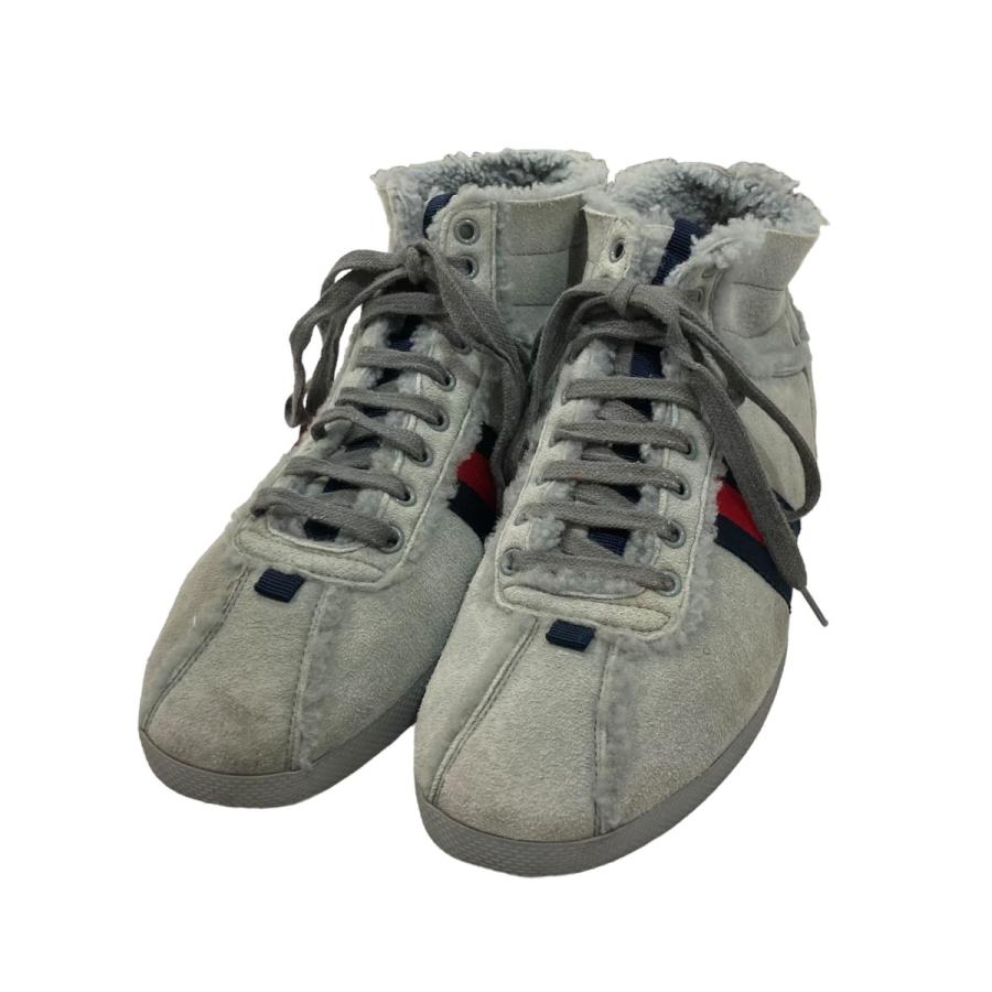 グッチ GUCCI Sherry Line Shoes ムートンハイカットスニーカー グレー 