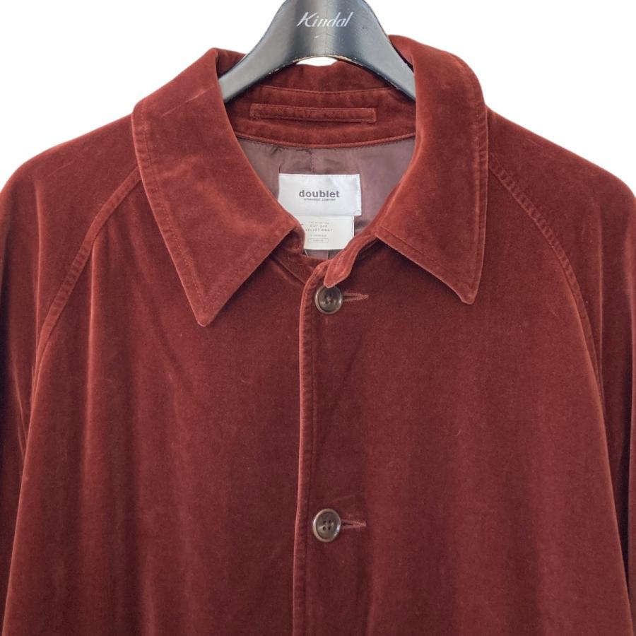 ダブレット doublet 21AW cut off velvet coat ロングコート 
