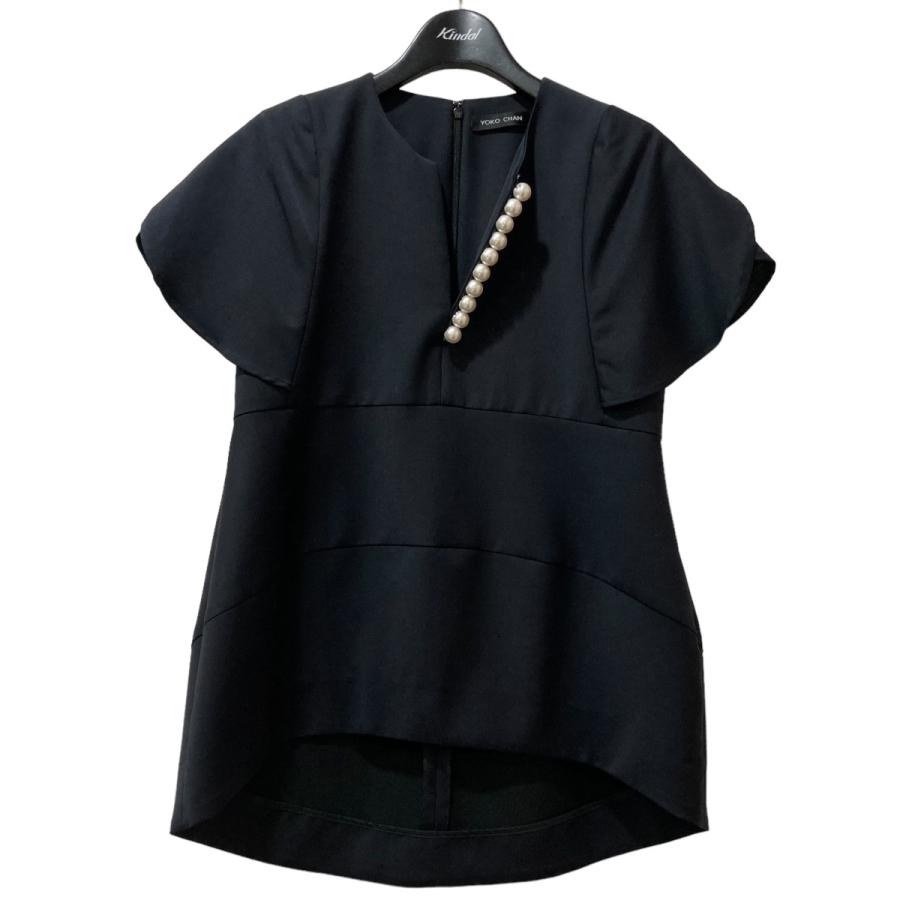 yokochan フレアスリーブパールスリットラインブラウス 36 新品