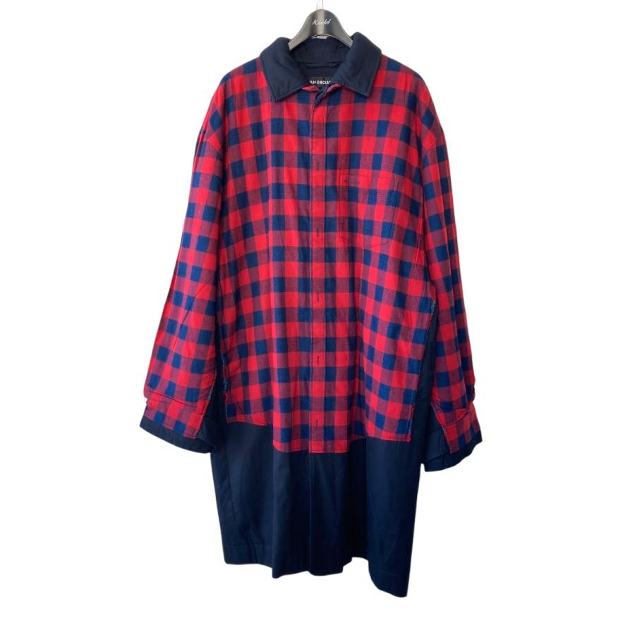 BALENCIAGA（バレンシアガ） チェック レイヤードライクコート 658940