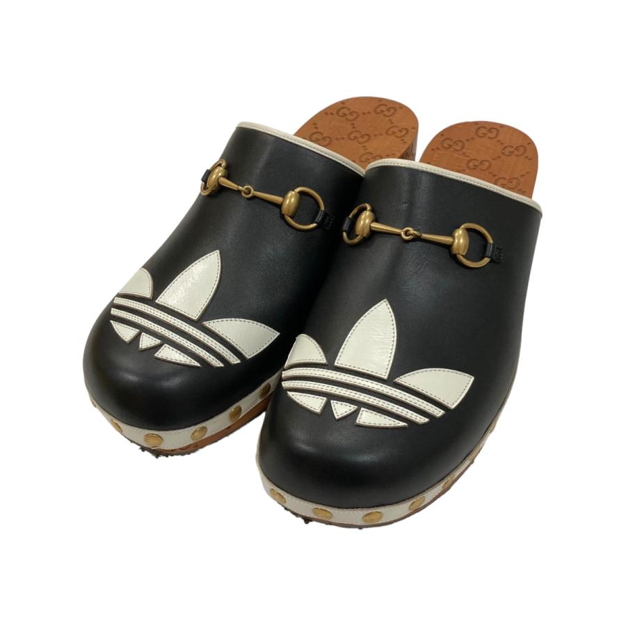 新品未使用】グッチアディダス 702252 クロッグレザー フロントロゴ