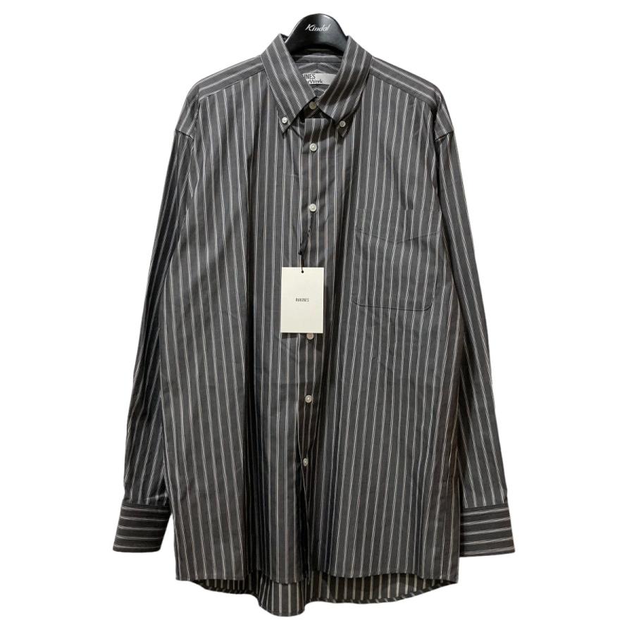RAKINES ラキネス ブラックストライプ 長袖シャツ RAKINES ブラック 長袖シャツ RAKINES ラキネス ブラックストライプ