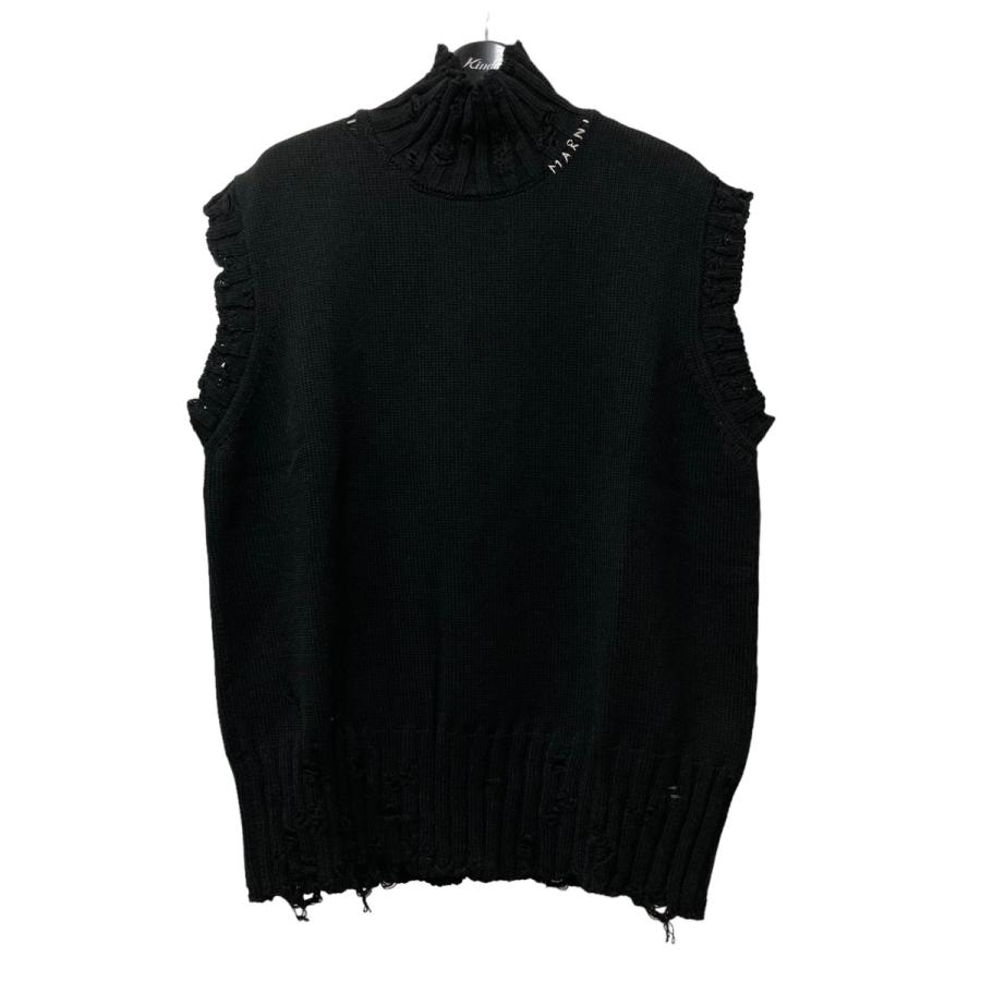 マルニ MARNI ダメージ加工 タートルネックニットベスト DVMG0045A0 