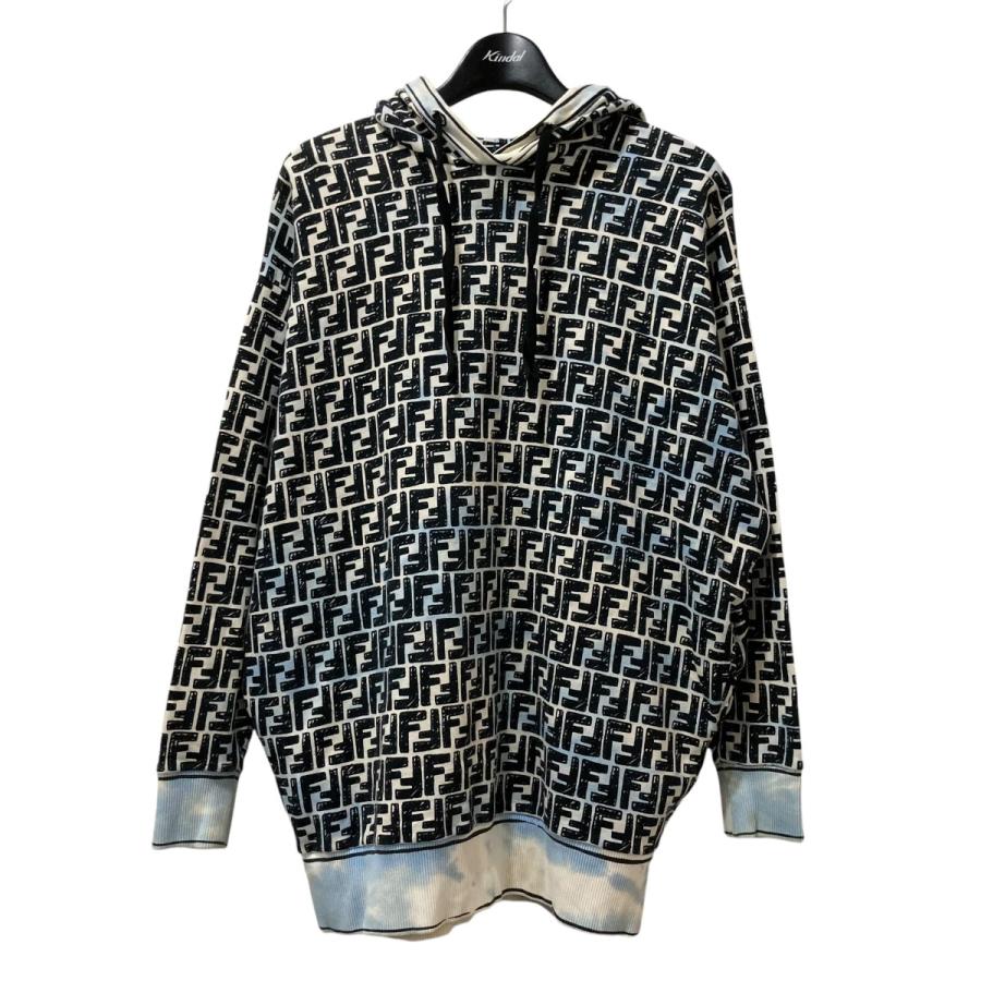 FENDI フェンディ ズッカ柄 フーデッドパーカー FS7263 AC6F ブラック 