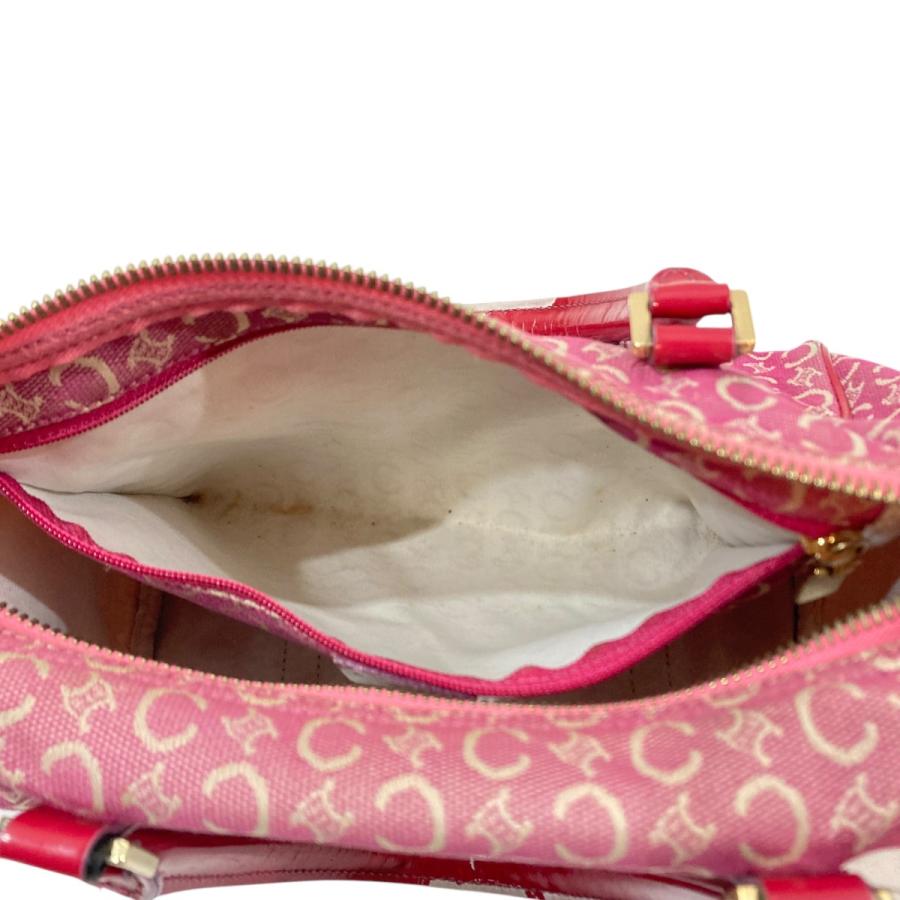 CELINE セリーヌ マカダム ミニボストン ミニバッグ ピンク  