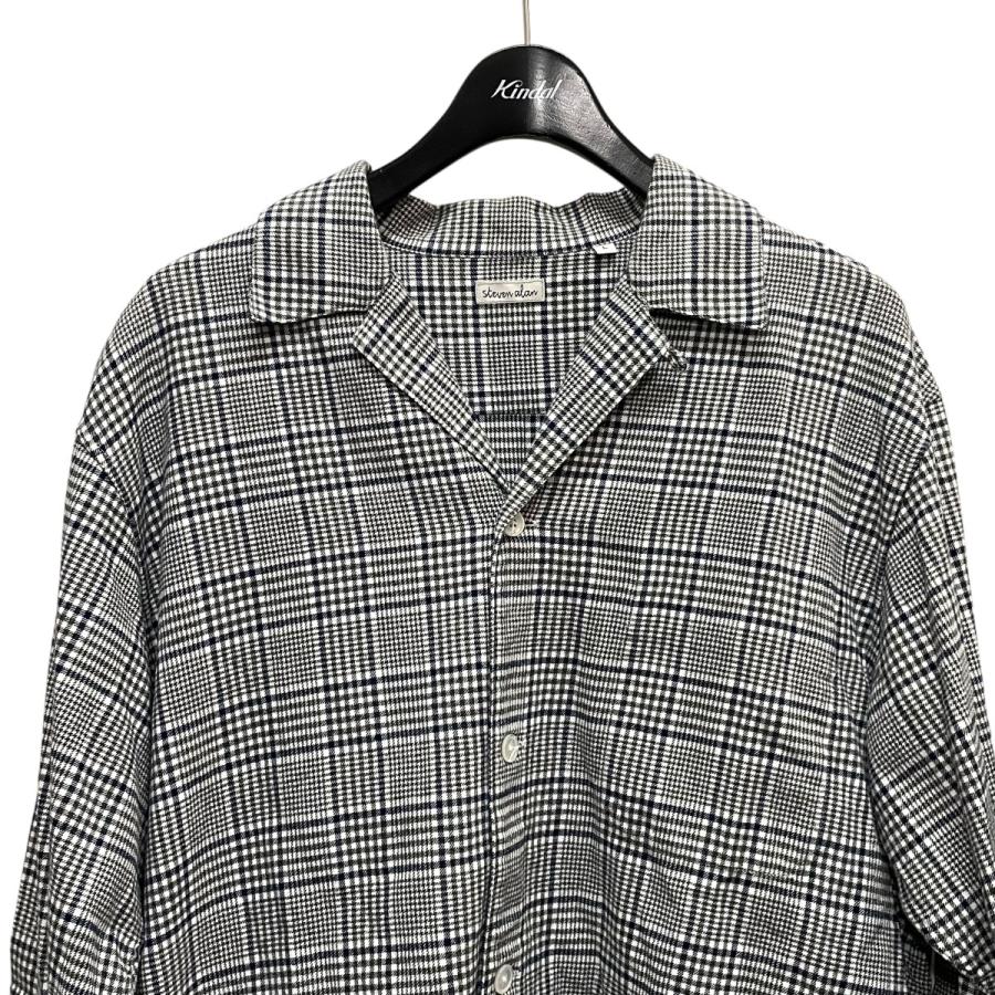 スティーヴンアラン STEVEN ALAN VIYELLA CHECK OPEN COLLAR SHIRT 