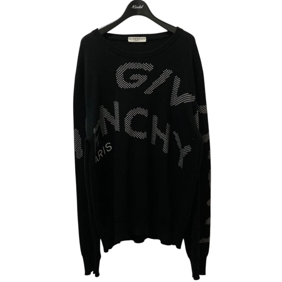 GIVENCHY 【値下げ】GIVENCHY ロゴ クルーネックロゴニットセーター 