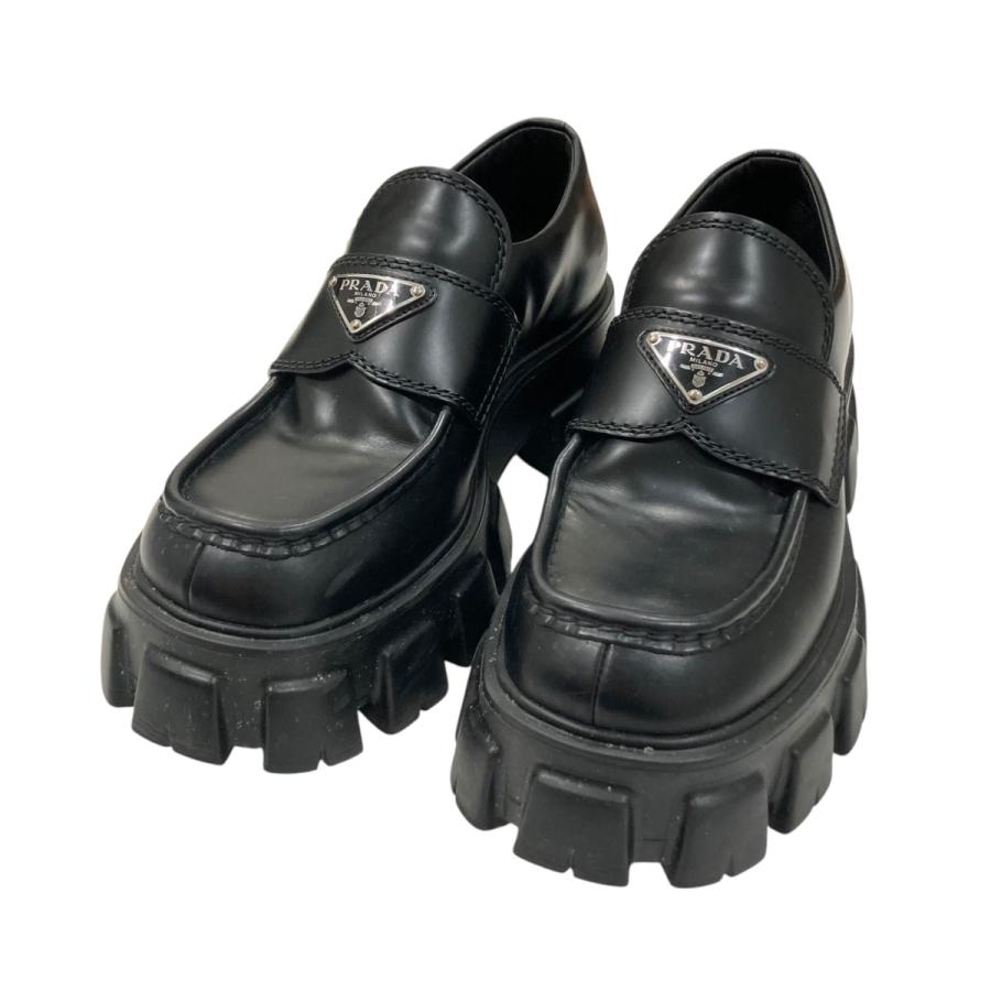 PRADA プラダ モノリスレザーローファー 20E129 ブラック サイズ：5 1 