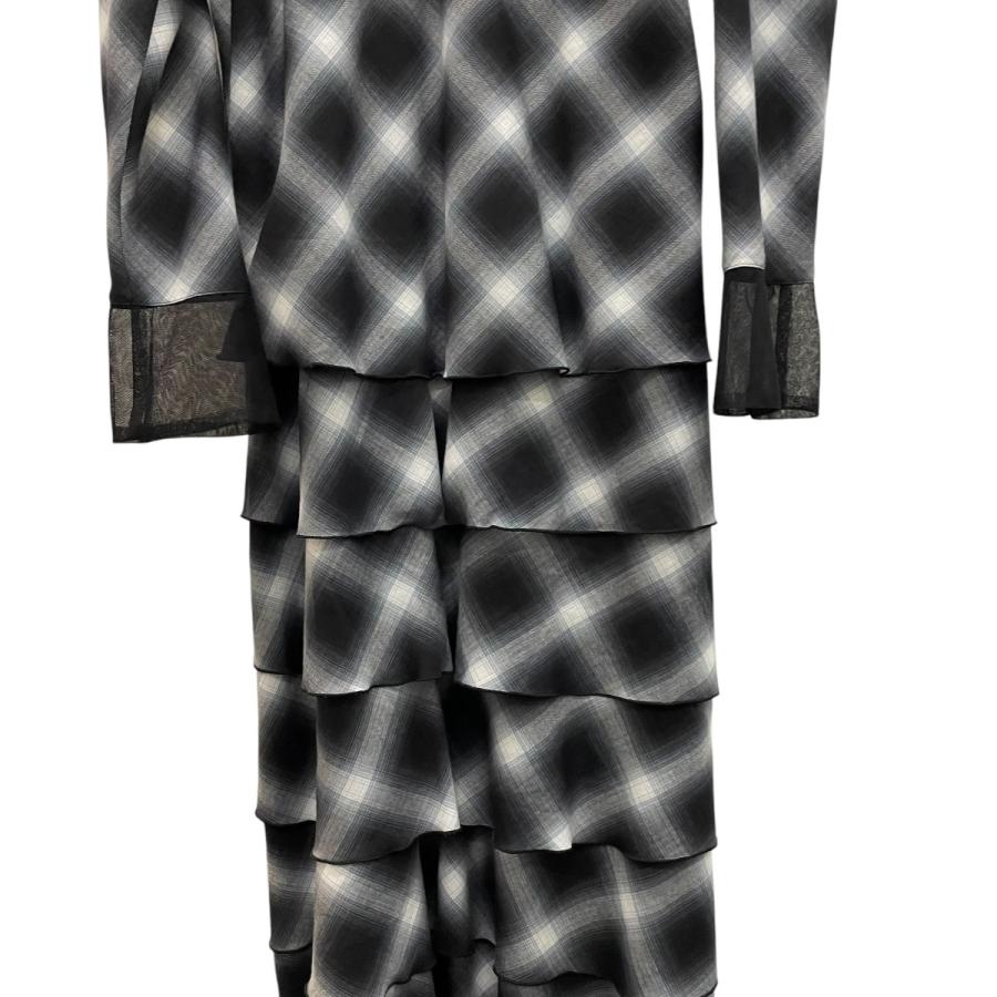 Ameri アメリ AMERI 2PIECE OMBRE CHECK TIERED DRESS チェック