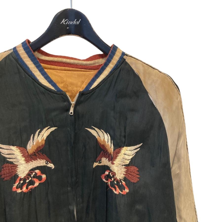 VINTAGE 【値下げ】VINTAGE 50s JAPAN 虎×鷹 スカジャン ブラック