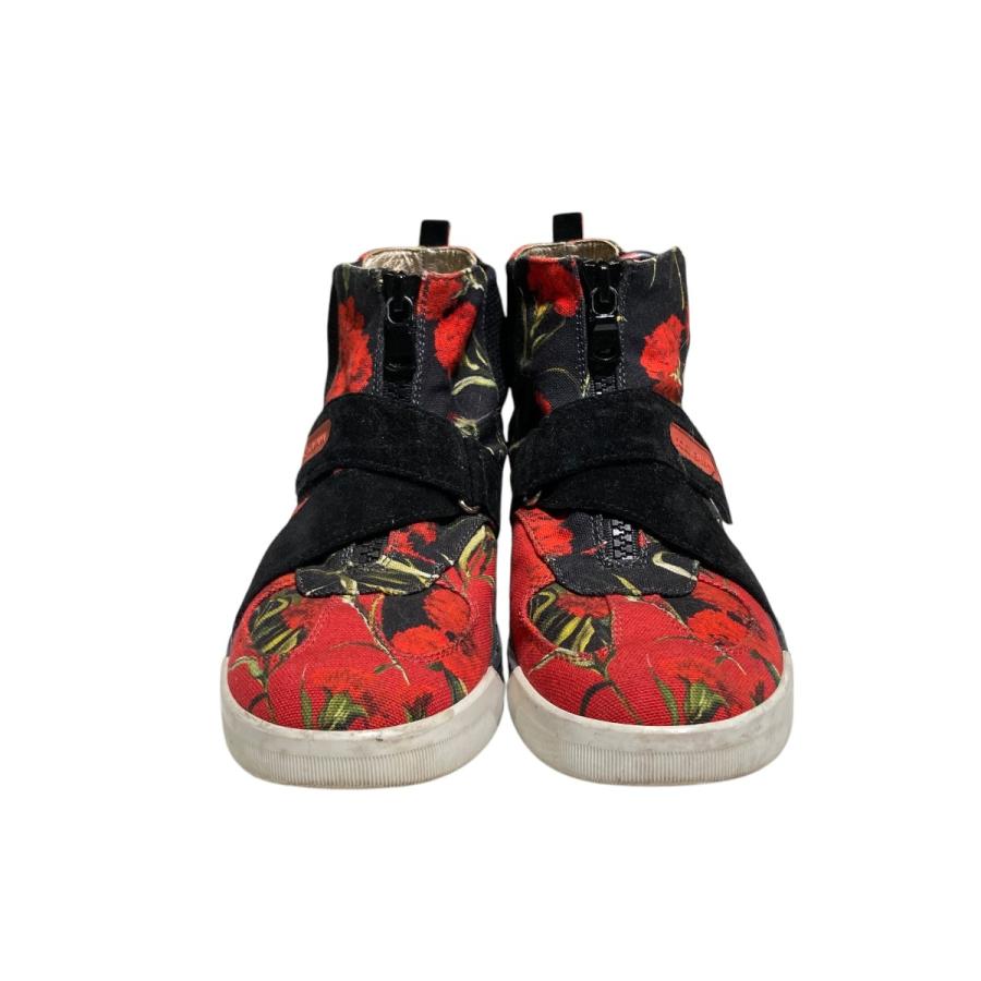 ドルチェ&ガッバーナ レインブーツ シューズ 花柄 5 38 24.5cm 赤