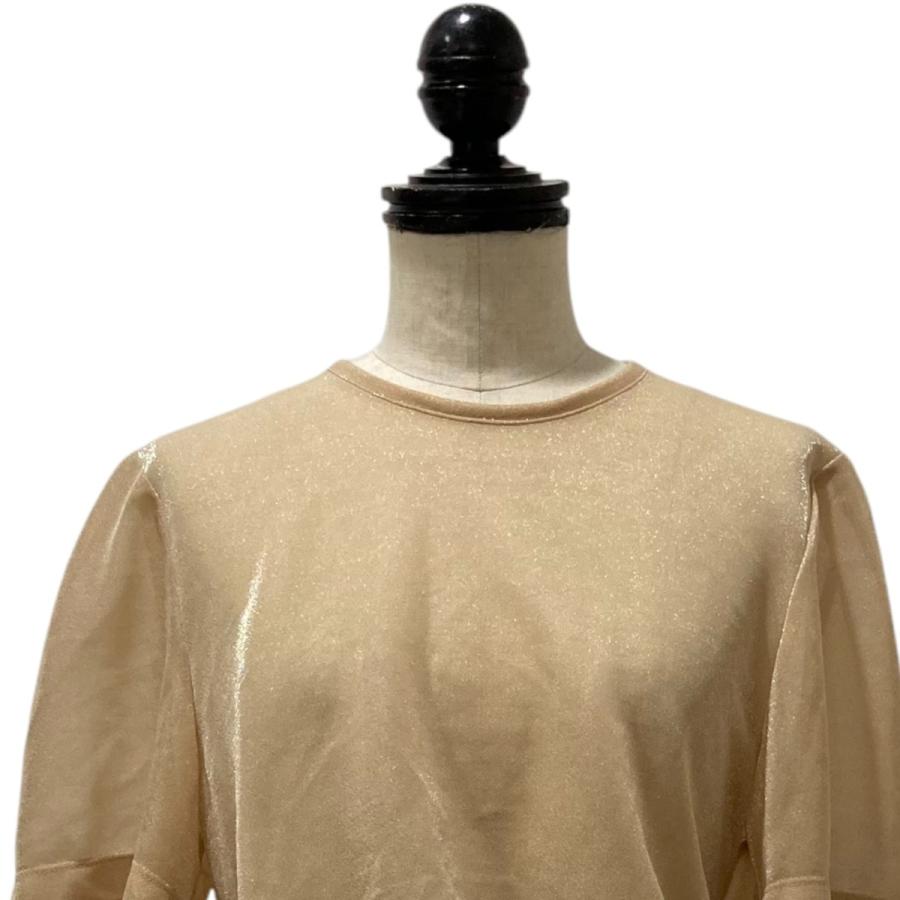 マメLamé Jersey High Neck Sheer Top マメLamé Jersey High Neck Sheer Top Lame Jersey High Neck Sheer