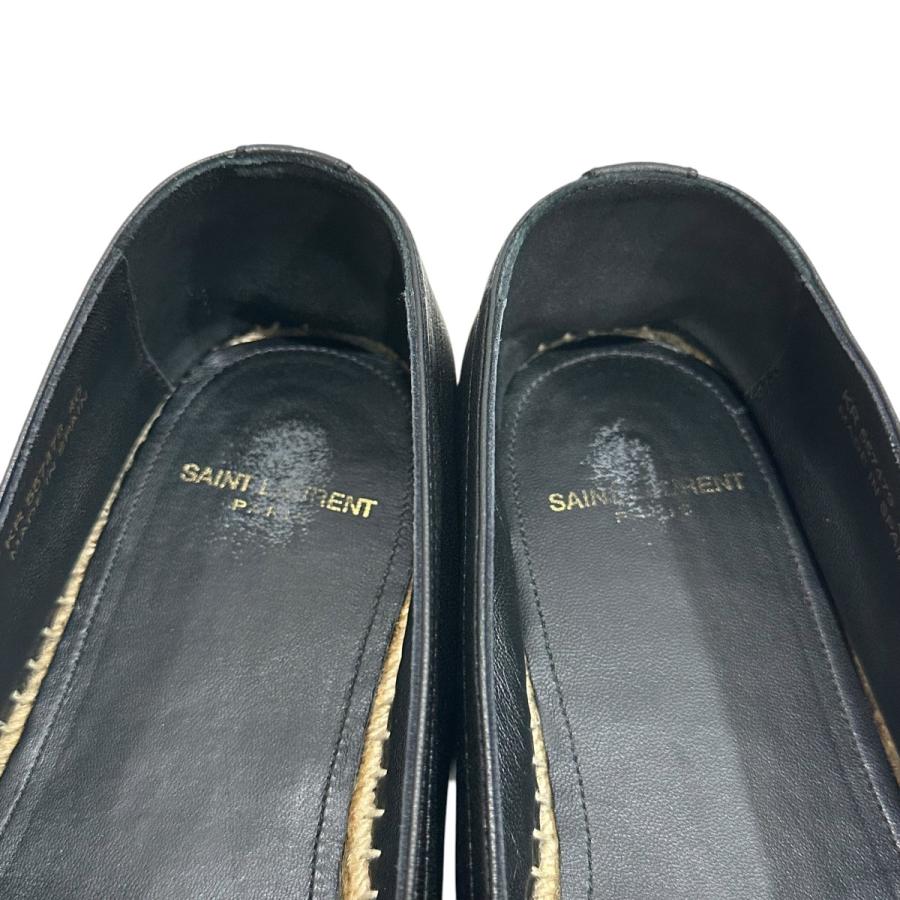 Saint Laurent Paris Flat Shoes レザースリッポン 557479 ブラック 