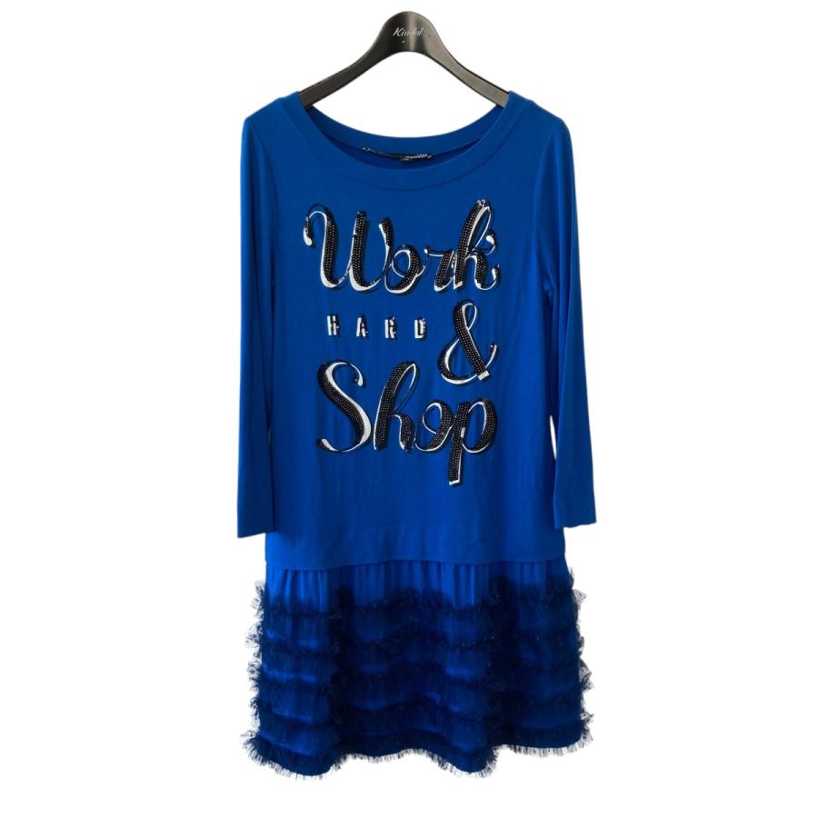MOSCHINO（モスキーノ） フリルワンピース ブルー サイズ：44 