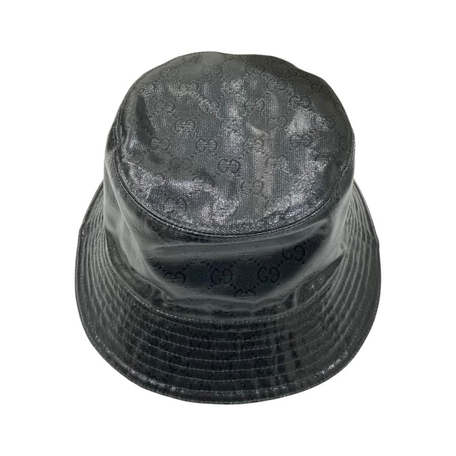 グッチ GUCCI GG柄 レザー切替デニムバケットハット バケハ L 59cm