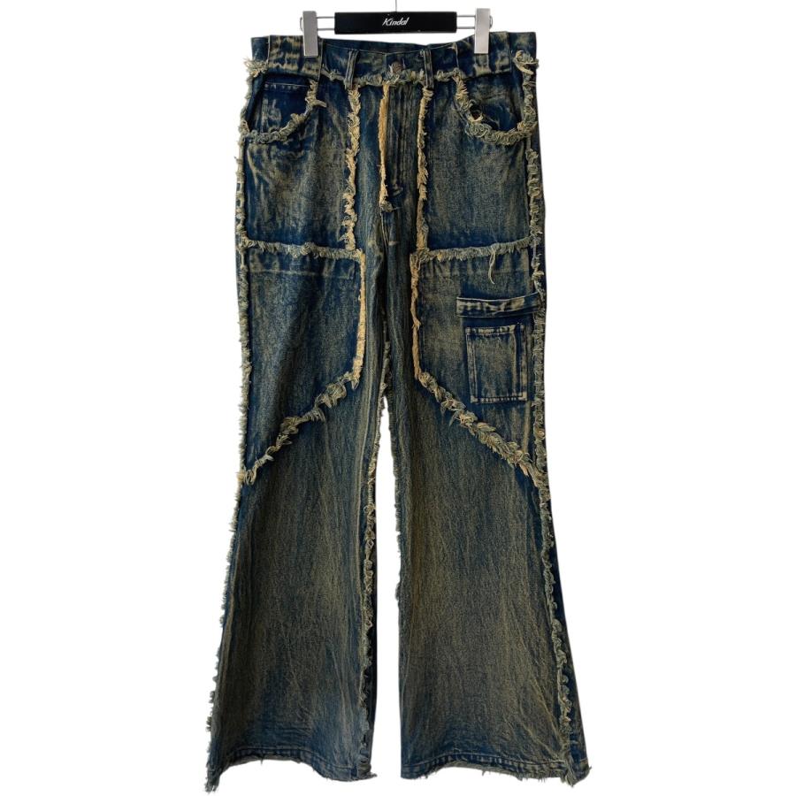 値下げ】NO／FAITH STUDIOS FLARED DENIM 002 デニムパンツ インディゴ 