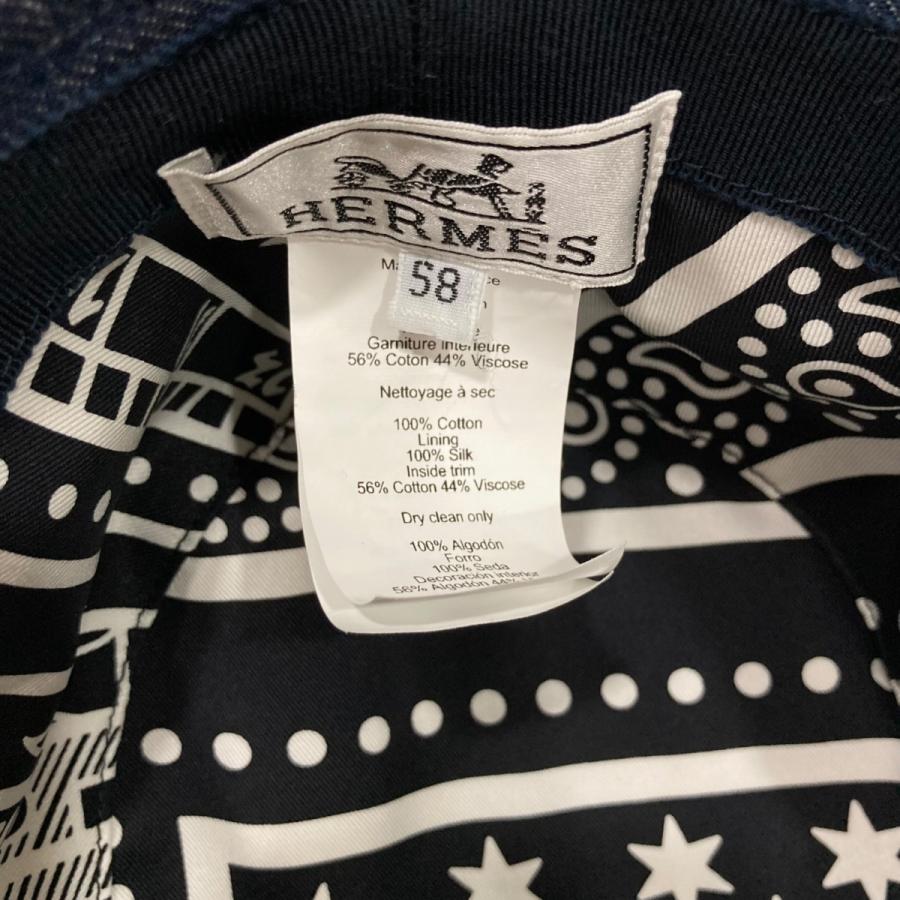 エルメス　デニム ハット サイズ58cm HERMES（エルメス） 【値下げ】HERMES デニムハット サイズ：58 (EC