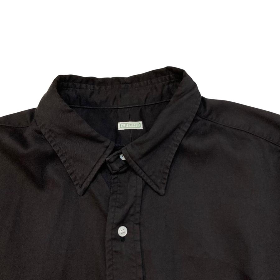 アプレッセ A．PRESSE 24SS Double Weave Twill Regular Collar Shirt