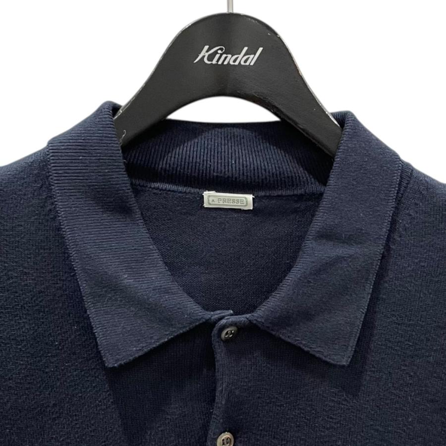 アプレッセ A．PRESSE 24SS 半袖ニットポロシャツ Cotton Knit S／S 