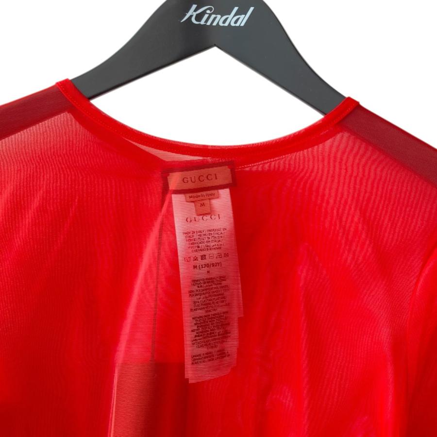 GUCCI（グッチ） バックロゴ シアートップス 760493 レッド サイズ：M