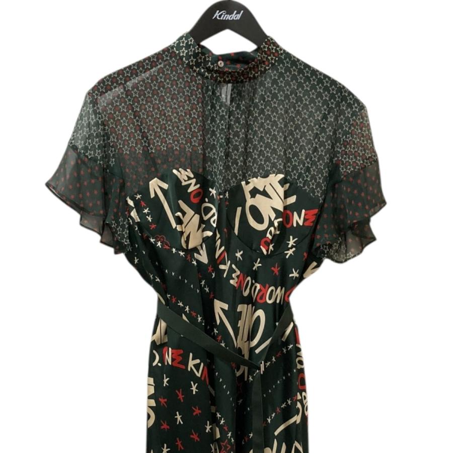 sacai サカイ Eric Haze プリントドレス 23-06460 グリーン サイズ：3  