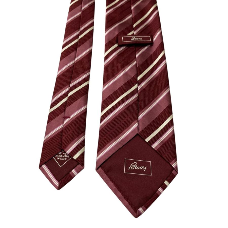 Brioni（ブリオーニ） 【値下げ】BRIONI ネクタイ ボルド−×レッド