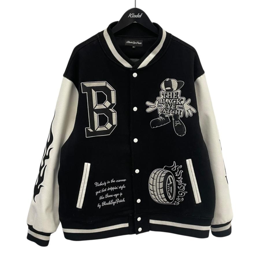 Black Eye Patch スタジャン M ブラック/ホワイト BlackEyePatch（ブラックアイパッチ） スタジャン ブラック×ホワイト