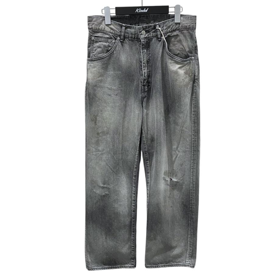パンツ ANCELLM AGING STRAIGHT 5P DENIM PANTS ANCELLM AGING STRAIGHT 5P DENIM PANTS [BLACK] - Fresh Service