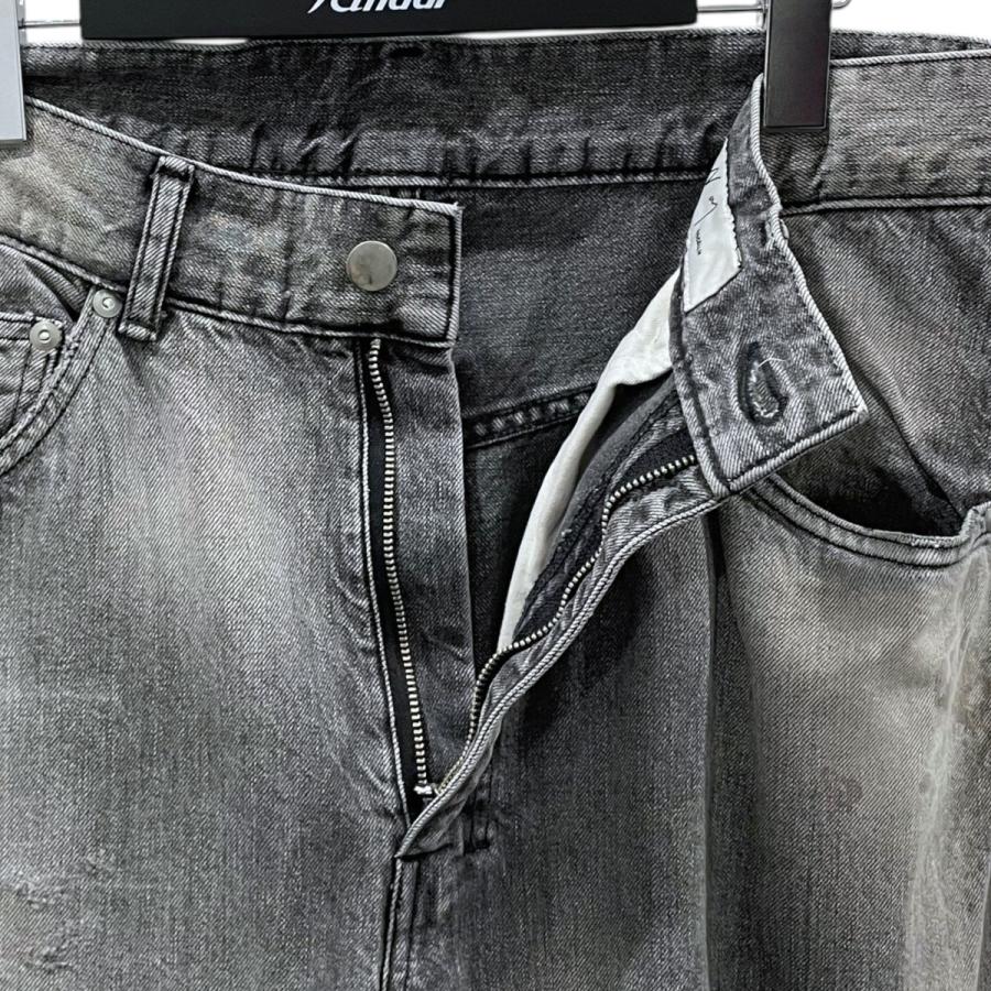 アンセルム ANCELLM 加工デニムパンツ AGING BLACK DENIM STRAIGHT 5P
